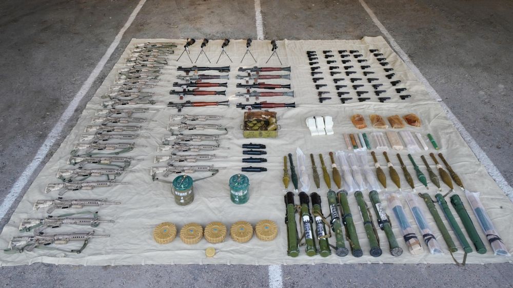 Advanced weapons caught by Israeli security forces, thwarting an Iranian attempt to smuggle the weapons into the West Bank.