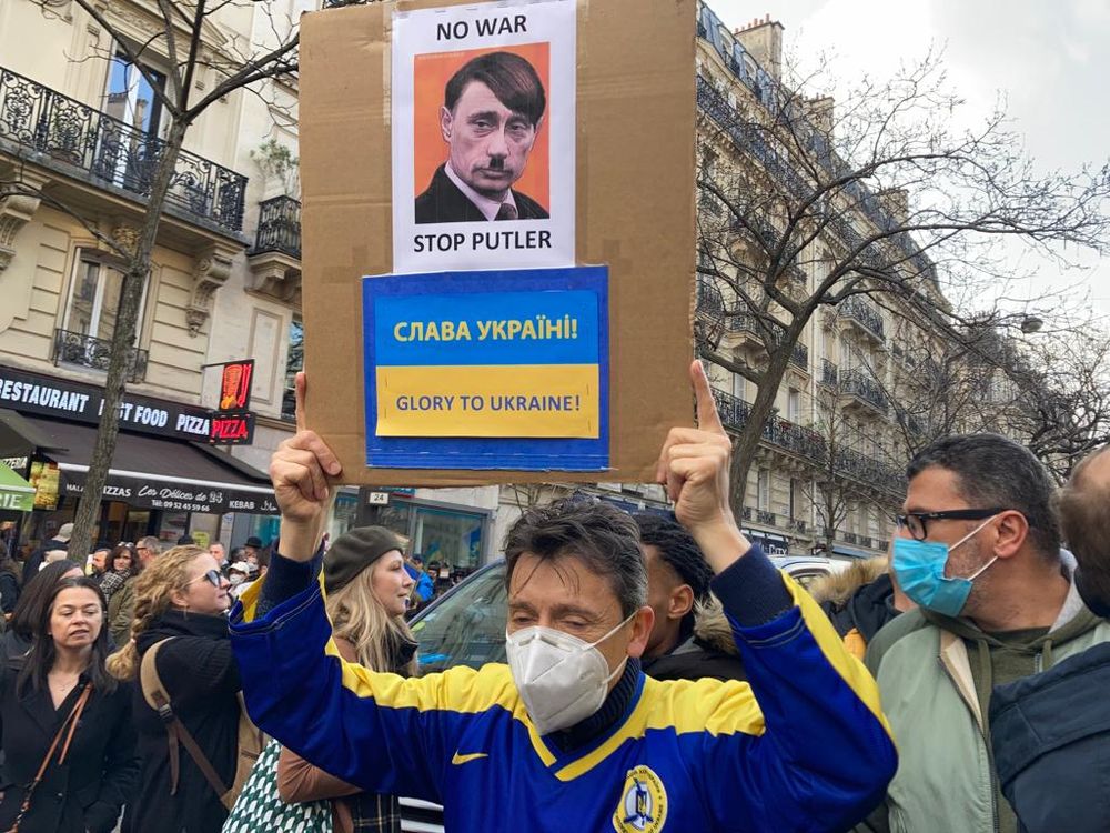 Manifestation en soutien aux Ukrainiens à Paris, le 05.03.22