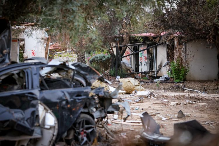Les ruines du kibboutz Reim - peu après le 7 octobre