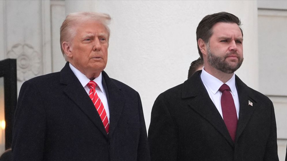 US President Donald Trump (left) with Vice President JD Vance