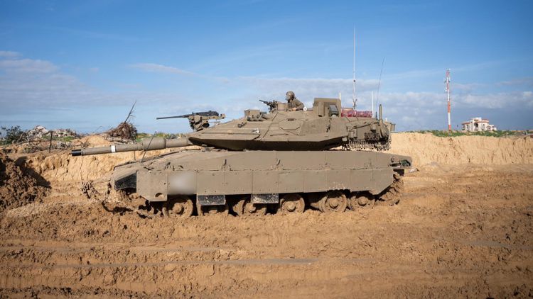 Troupes de Tsahal à Khan Younès, dans le sud de la bande de Gaza