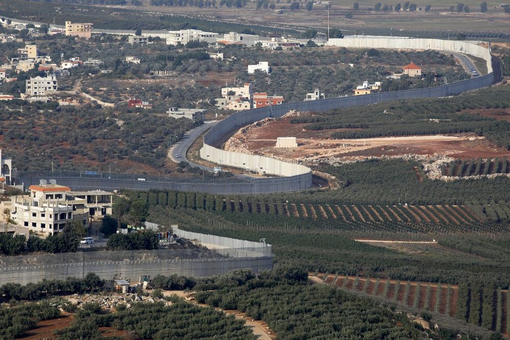 La frontière entre Israël et le Liban au niveau de la ville de Misgav An, le 30 octobre 2019.