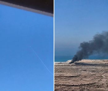 Screenshot Iranian missile interceptions in Jordan