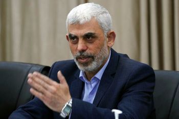 Yahya Sinwar, chef du Hamas à Gaza, à Gaza, en avril 2022