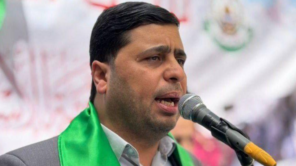 O porta-voz do Hamas, Abd al-Latif al-Qanoa