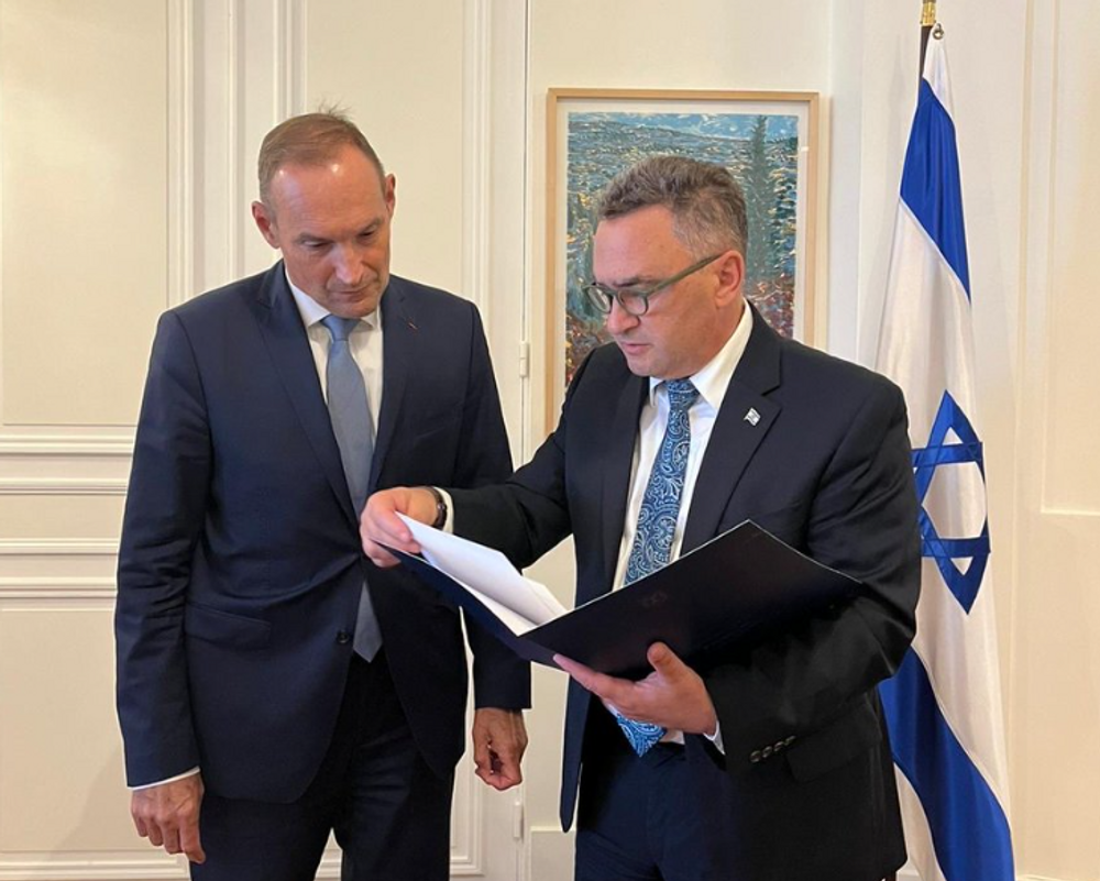 Joshua Zarka, le nouvel ambassadeur d’Israël en France, présente ses lettres de créance