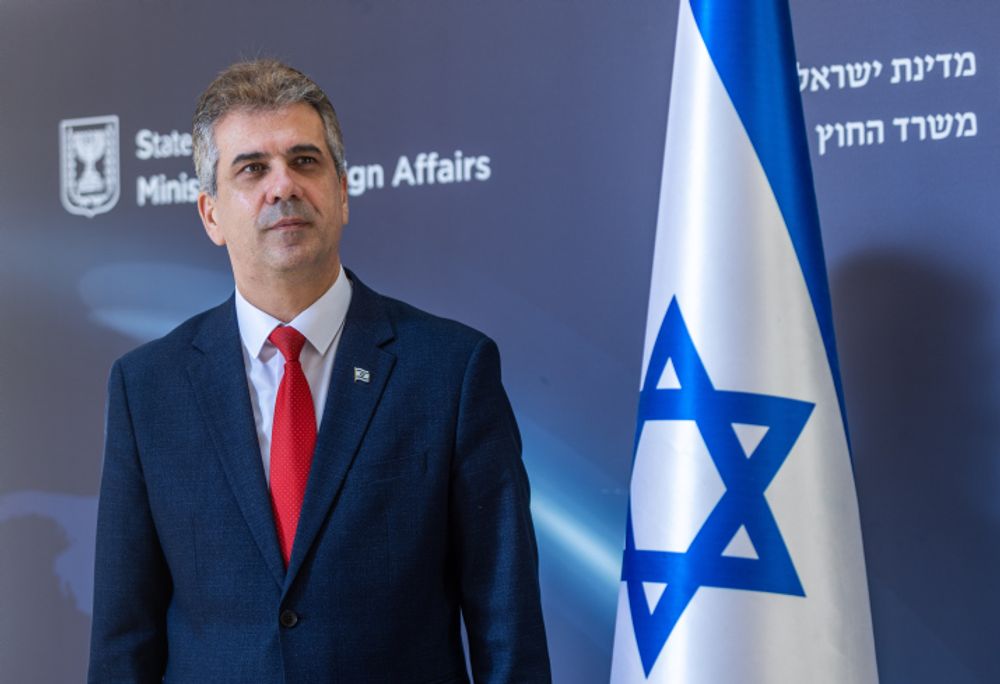 Israeli Foreign Minister Eli Cohen at the Ministry of Foreign Affairs in Jerusalem, Israel.