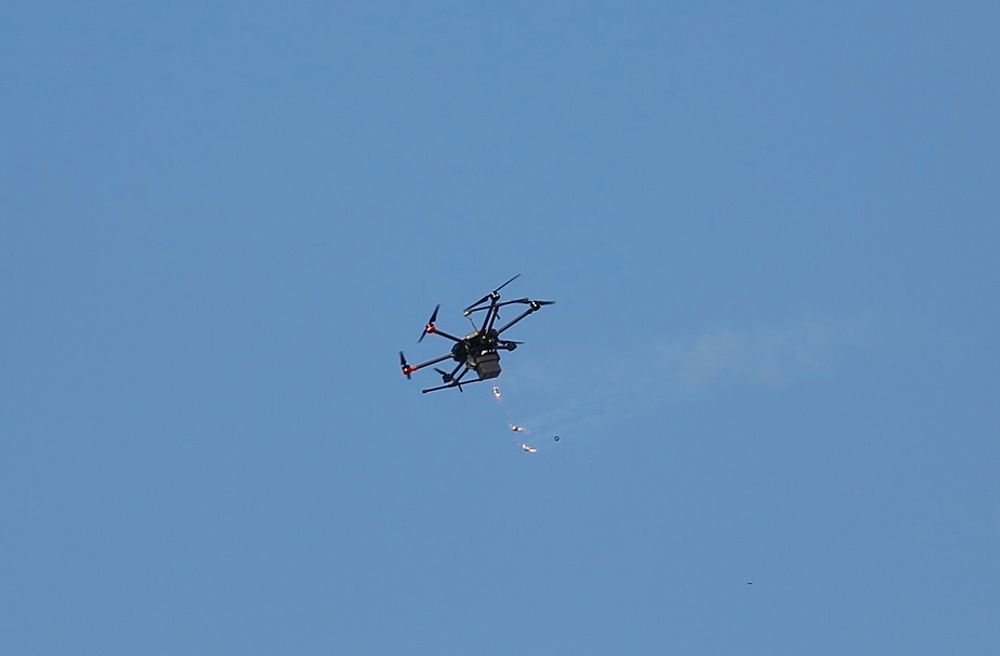 Image d'illustration | Un drone utilisé par les troupes israéliennes vendredi 30 mars 2018.