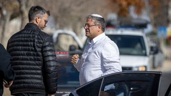 Israeli minister of National Security Itamar Ben Gvir arrives to a cabinet meeting in Jerusalem 
