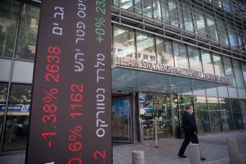 View of the Tel Aviv Stock Exchange in Tel Aviv, Israel, on November 29, 2020.
