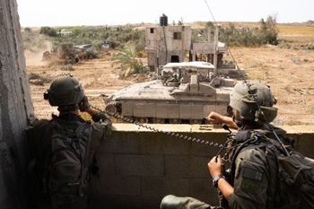 IDF troops in Gaza, April 28.