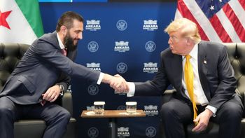 Le président américain Donald Trump et le président syrien Ahmed al-Sharaa en marge du sommet de l'OTAN à Ankara, en Turquie, le 8 juillet 2026