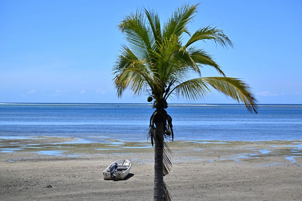 A beach view during low tide in Fiji’s capital city Suva.