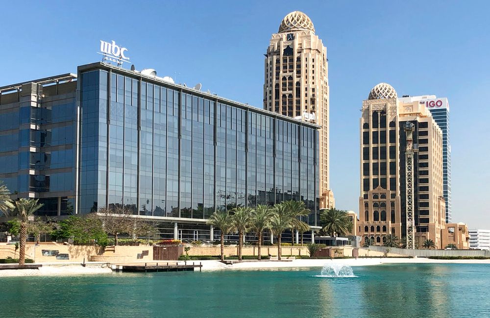 Headquarters of the Saudi MBC Group in Media City, Dubai, United Arab Emirates.