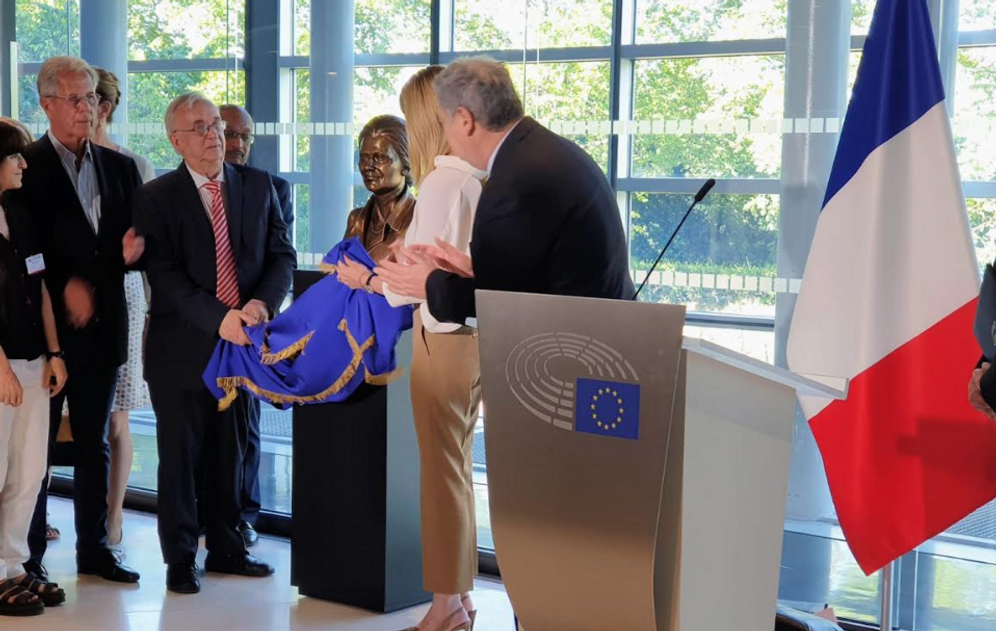 Le premier buste de Simone Veil, disparue en 2017, a été inauguré mardi au Parlement européen le 5 juillet 2022