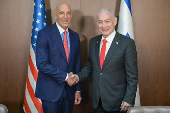 Tom Barrack et benjamin Netanyahou 