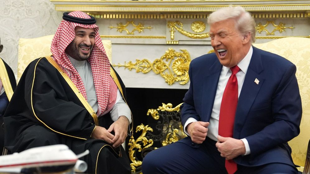 AP/Evan Vucci, File FILE - President Donald Trump meets with Saudi Arabia's Crown Prince Mohammed bin Salman in the Oval Office of the White House in Washington, Nov. 18, 2025.