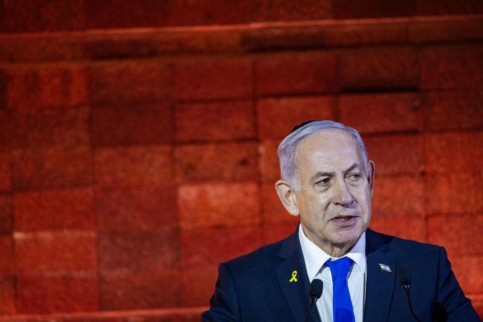 رئيس الحكومة الإسرائيلية بنيامين نتنياهو في ياد فاشيم