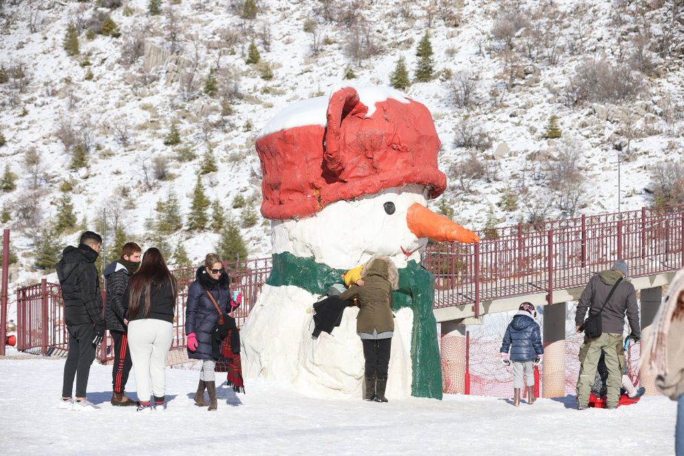Station de ski du mont Hermon, dans le nord d'Israël, le 17 janvier 2022