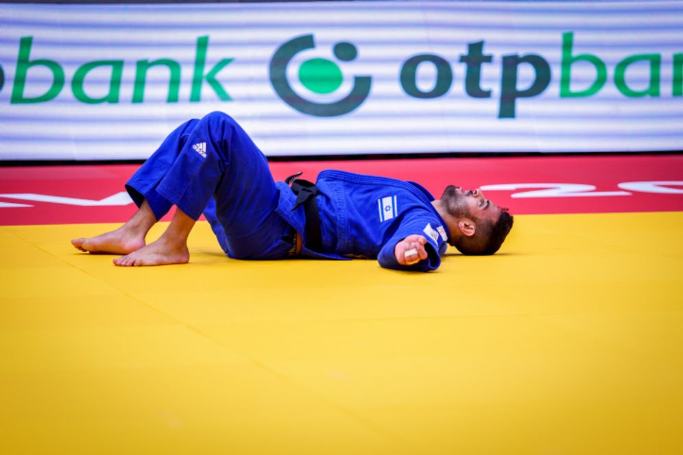 Sagi Muki of Israel at the Tel Aviv 2022 Grand Prix Judo tournament, on February 18, 2022.