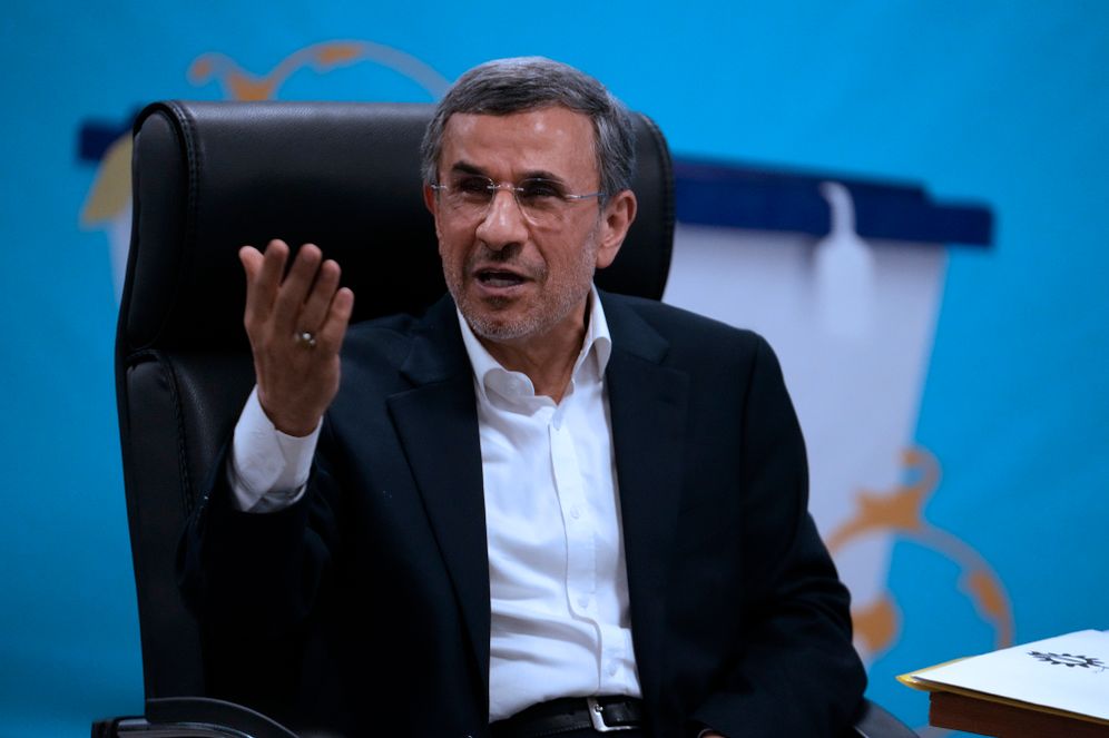 AP Photo/Vahid Salemi Iran's hard-line former President Mahmoud Ahmadinejad gestures while registering his name as a candidate for the June 28 presidential election at the Interior Ministry, in Tehran, Iran, Sunday, June 2, 2024.