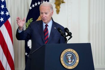 President Joe Biden speaks at a press conference in the White House, Washington D.C., U.S.A