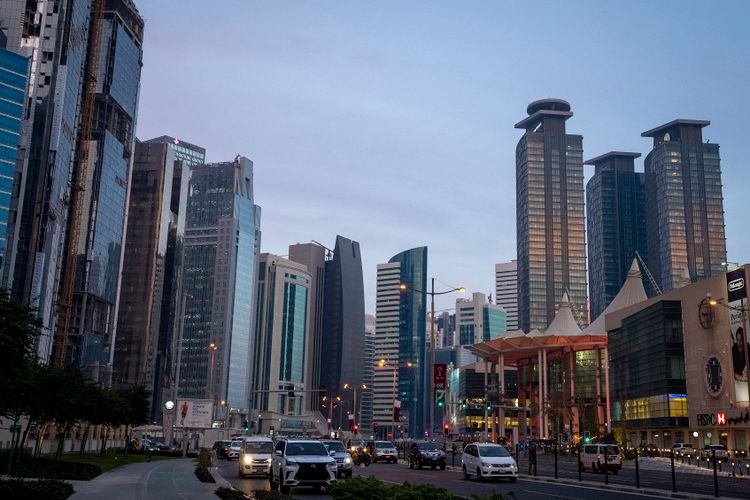 West Bay à Doha, au Qatar, le 9 décembre 2021