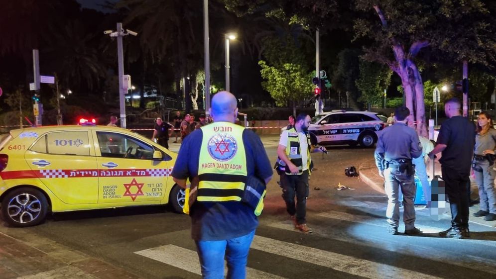 תיעוד מבצעי מד"א זירת הרצח ביפו, 28.08.2026