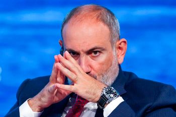 Armenian Prime Minister Nikol Pashinyan in Vladivostok, Russia.