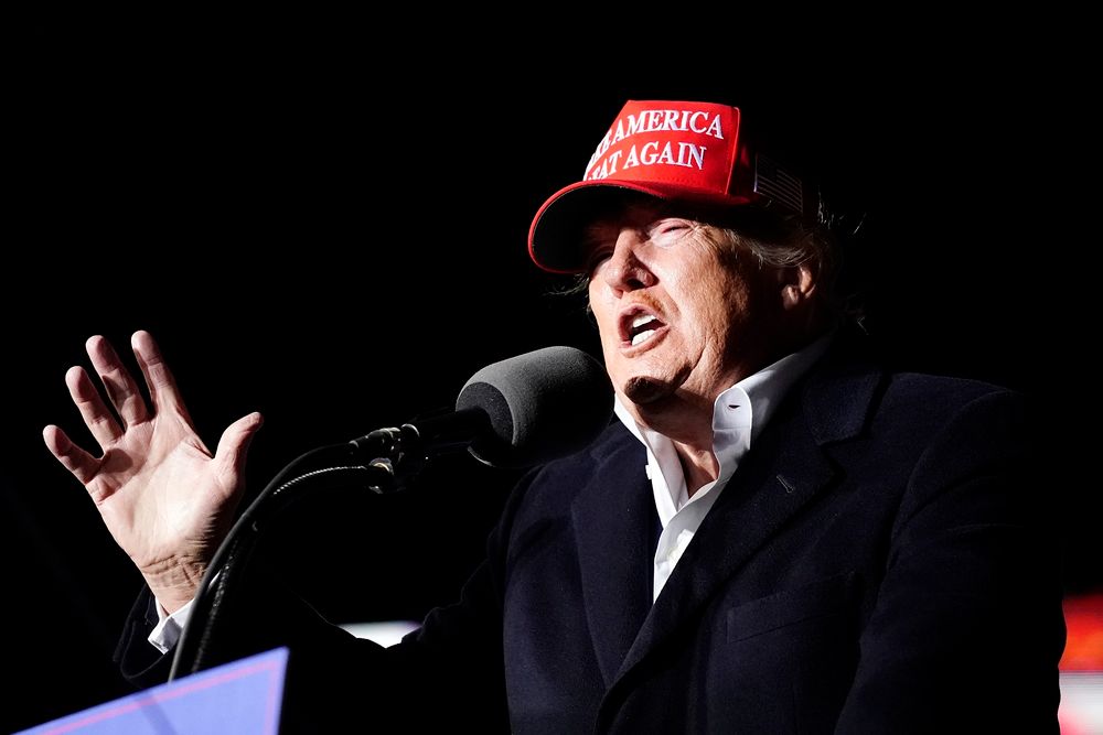 L'ancien président Donald Trump lors d'un rassemblement le 15 janvier 2022 à Florence, en Arizona