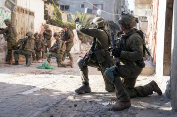 Israeli soldiers operating to eliminate terrorists in the Gaza Strip