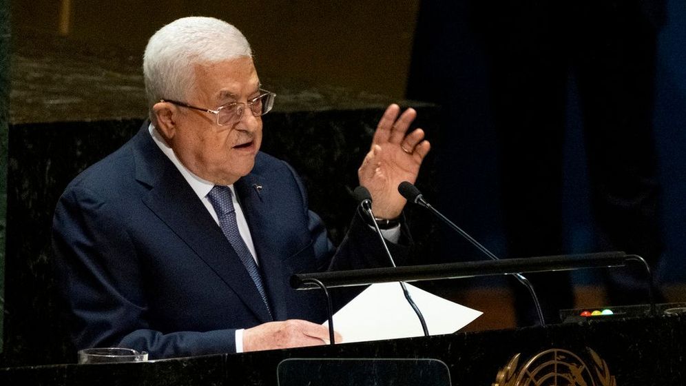 AP Photo/Craig Ruttle Le président de l'Autorité palestinienne, Mahmoud Abbas, à l'Assemblée générale des Nations unies à New York, aux États-Unis
