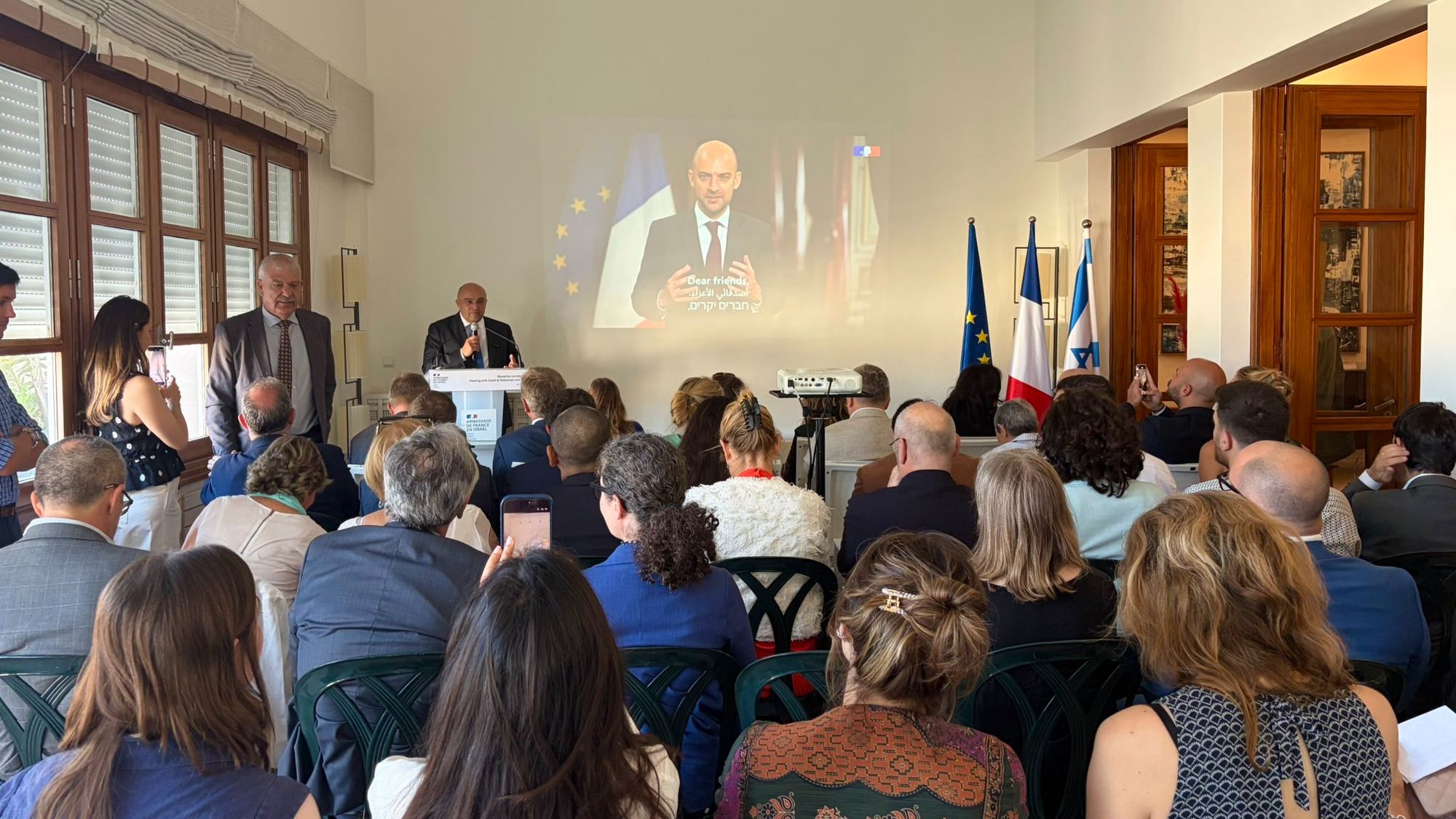 À la Résidence de l’Ambassadeur de France, la société civile se mobilise pour relancer la paix israélo-palestinienne