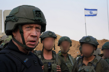 Defense Minister Yoav Gallant in the Gaza Strip, January 2, 2023