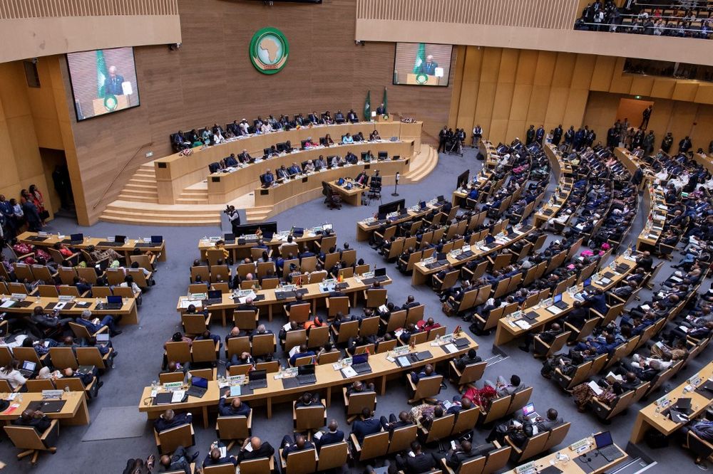 Une vue générale de la session d'ouverture de la 36e session ordinaire de l'Assemblée de l'Union africaine à Addis-Abeba le 18 février 2023.