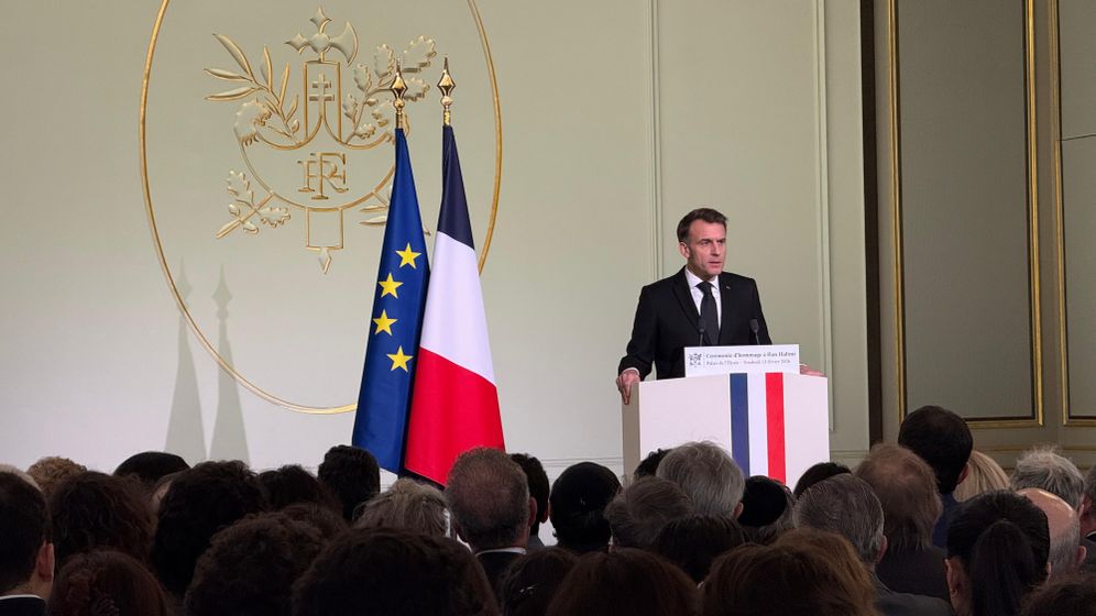 Emmanuel Macron at the Ilan Halimi memorial 