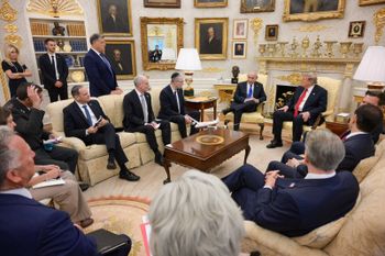 Netanyahu and Trump meeting at the White House, 07/28/2026
