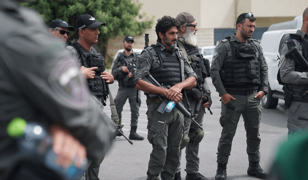 Israeli “Fauda” Actor Tzahi Halevi taking part in a real life law enforcement raid in the city of Lod, reportedly not part of a "photoshoot."