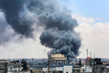 Israeli airstrike on Rafah, May 7, 2025.