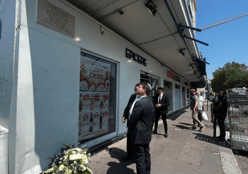 Le ministre israélien des Finances Betsalel Smotrich rend hommage aux victimes de l'attentat de l'HyperCacher, le mardi 6 juin 2023, à Paris.