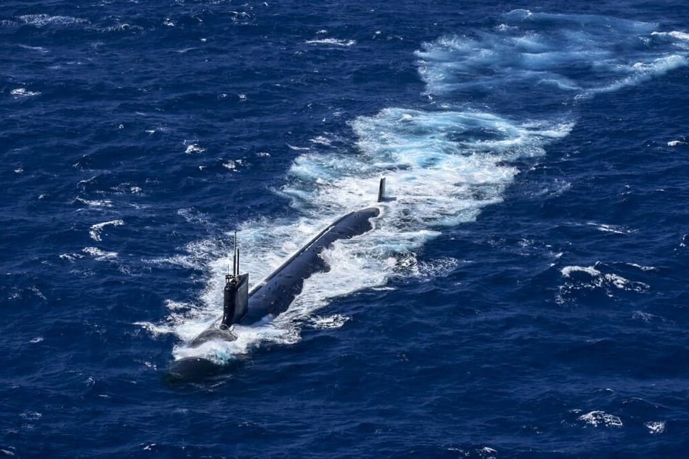 U.S. nuclear submarine in the Suez Canal.