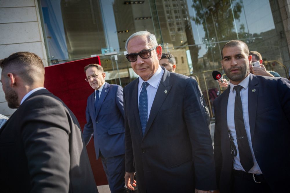 Benjamin Netanyahu seen after coalition talks in Jerusalem, Israel on November 6, 2022.