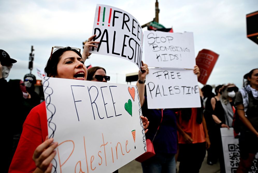 ASSOCIATED PRESS מחאה פרו פלסטינית בפילדלפיה, ארכיון