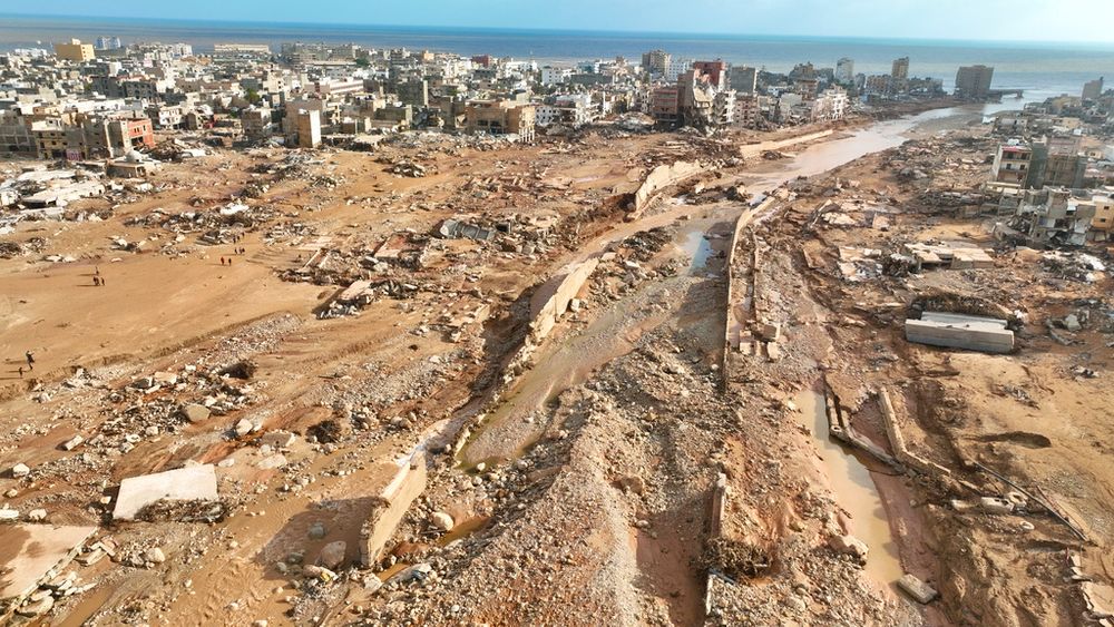 A general view of the city of Dern, Libya.