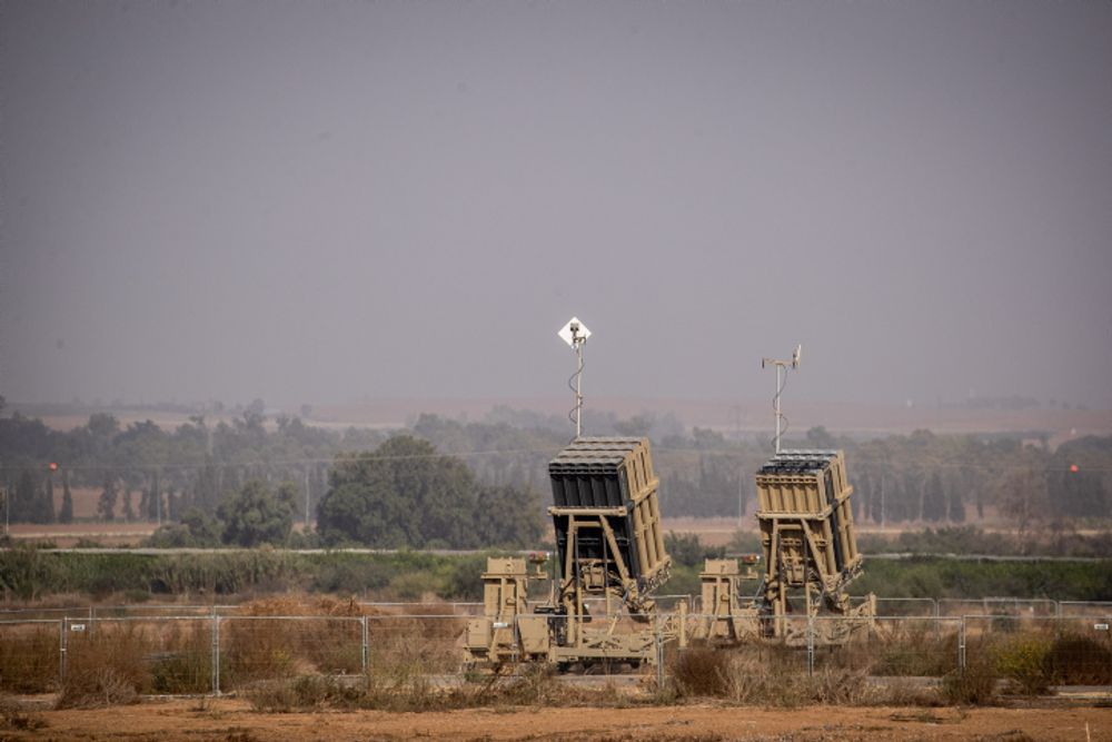 An Iron Dome battery missile set up in Sderot, southern Israel, near the border with the neighboring Gaza Strip on November 13, 2019.