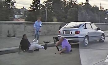 الزوجان خلال مواجهة المسلح في شاطئ بوندي 