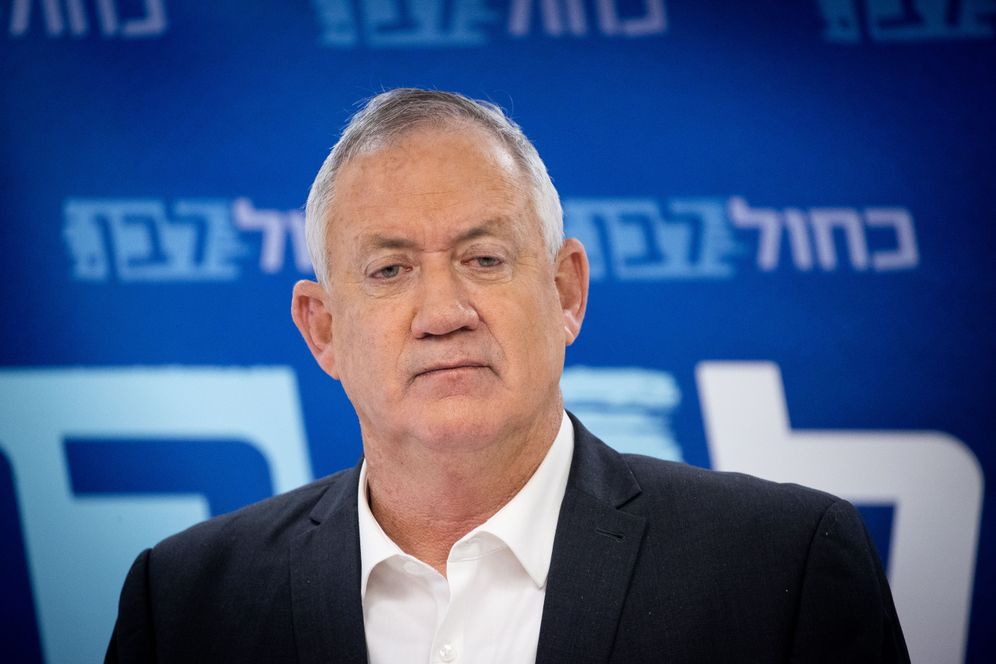 Le ministre de la Défense Benny Gantz au Parlement israélien, le 26 juillet 2021