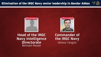 Tsahal confirme l'élimination du chef de la marine et du renseignement naval du CGRI