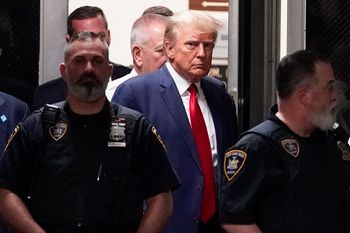 Donald Trump in court in New York, USA.
