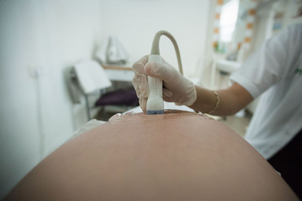 Illustration photo of an ultrasound being conducted on a pregnant woman in Israel, acquired on January 9, 2021.